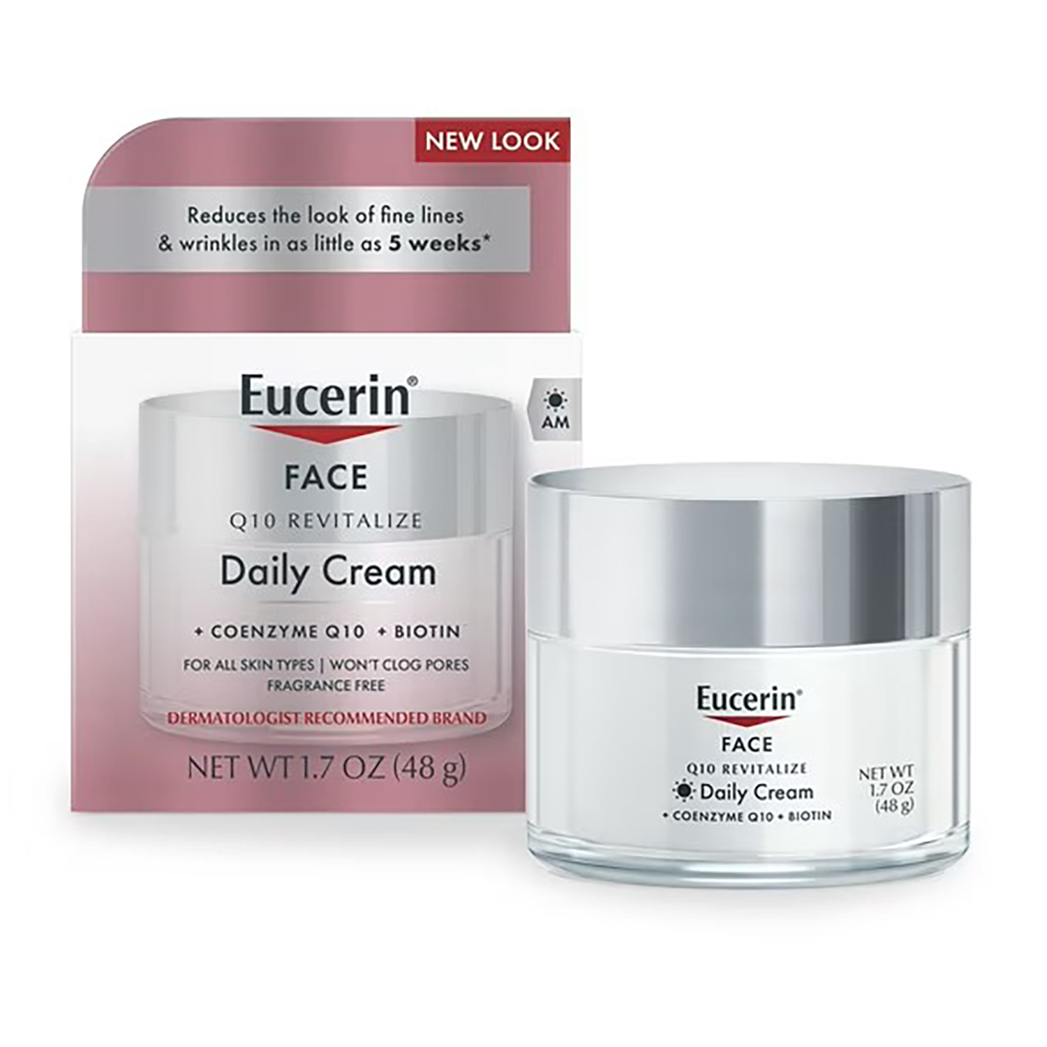 072140634131.jpg Eucerin Q10 Anti-Wrinkle Face Cream Pack of 3 48g - Image 1