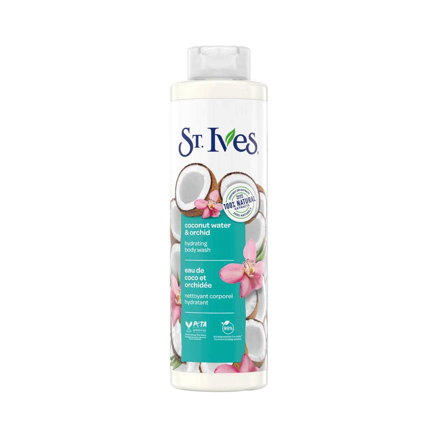 077043002131.jpg St. Ives Coconut Water and Orchid Body Wash 650ml - Image 1