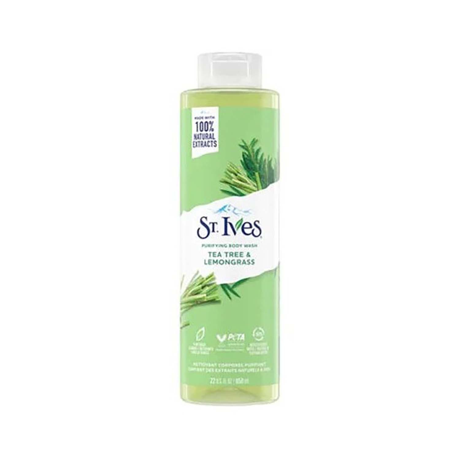 077043003527.jpg St. Ives Tea Tree and Lemongrass Body Wash 650ml - Image 1