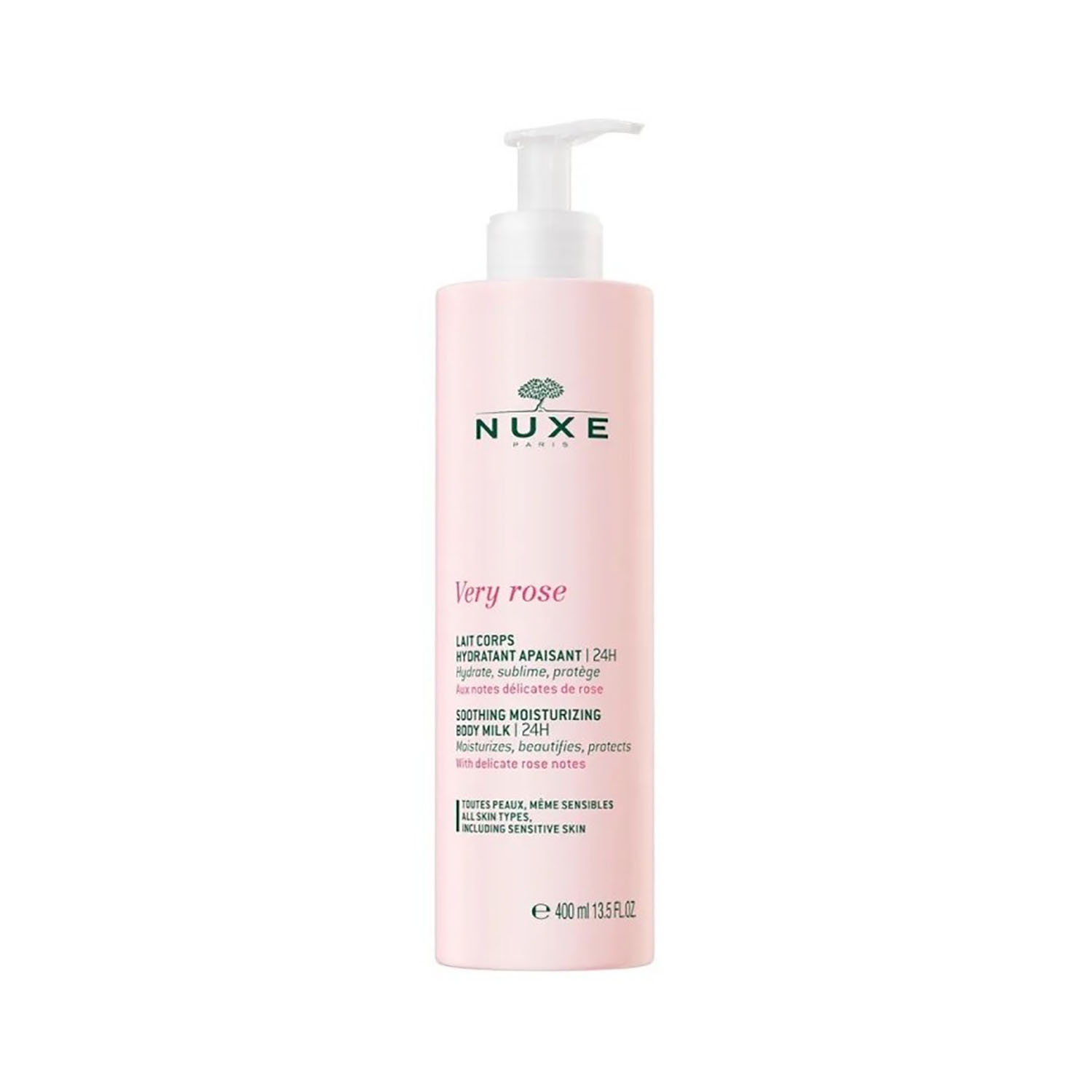 3264680038891 Nuxe Very Rose Body Milk Soothing Moisturizing 24h 400ml - Image 1