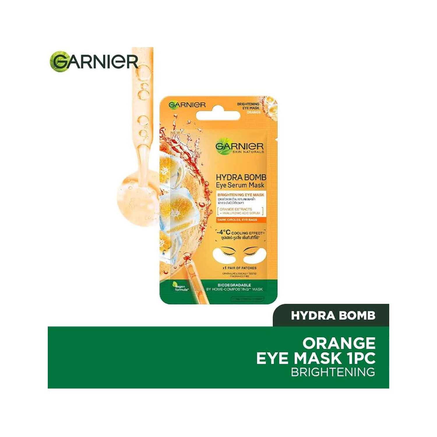 3600542154789 Garnier Moisture Bomb Orange Juice & Hyaluronic Acid Tissue Face Mask 6g - Image 1