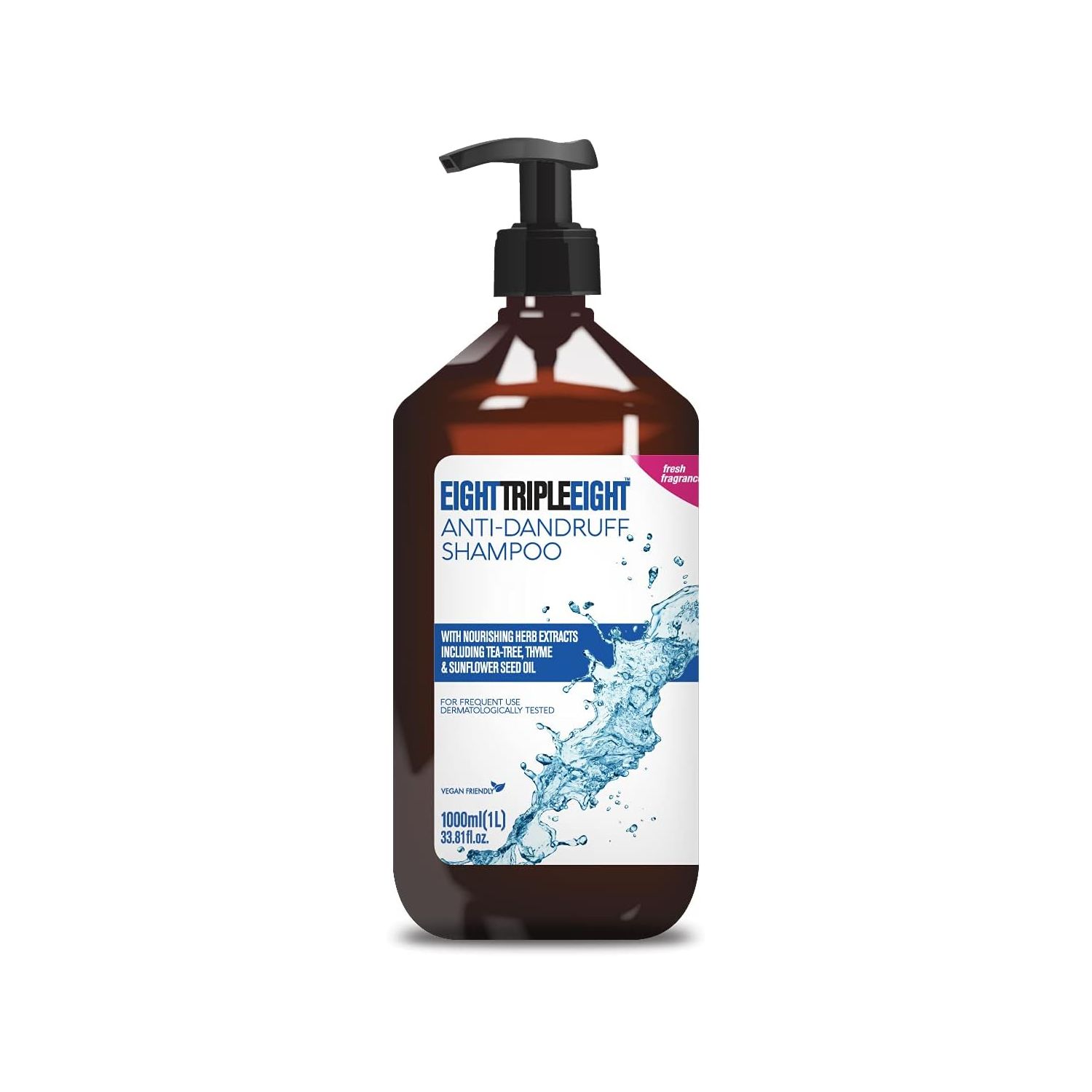 5055586608022 Eight Triple Eight Anti-Dandruff Shampoo 1L - Image 1
