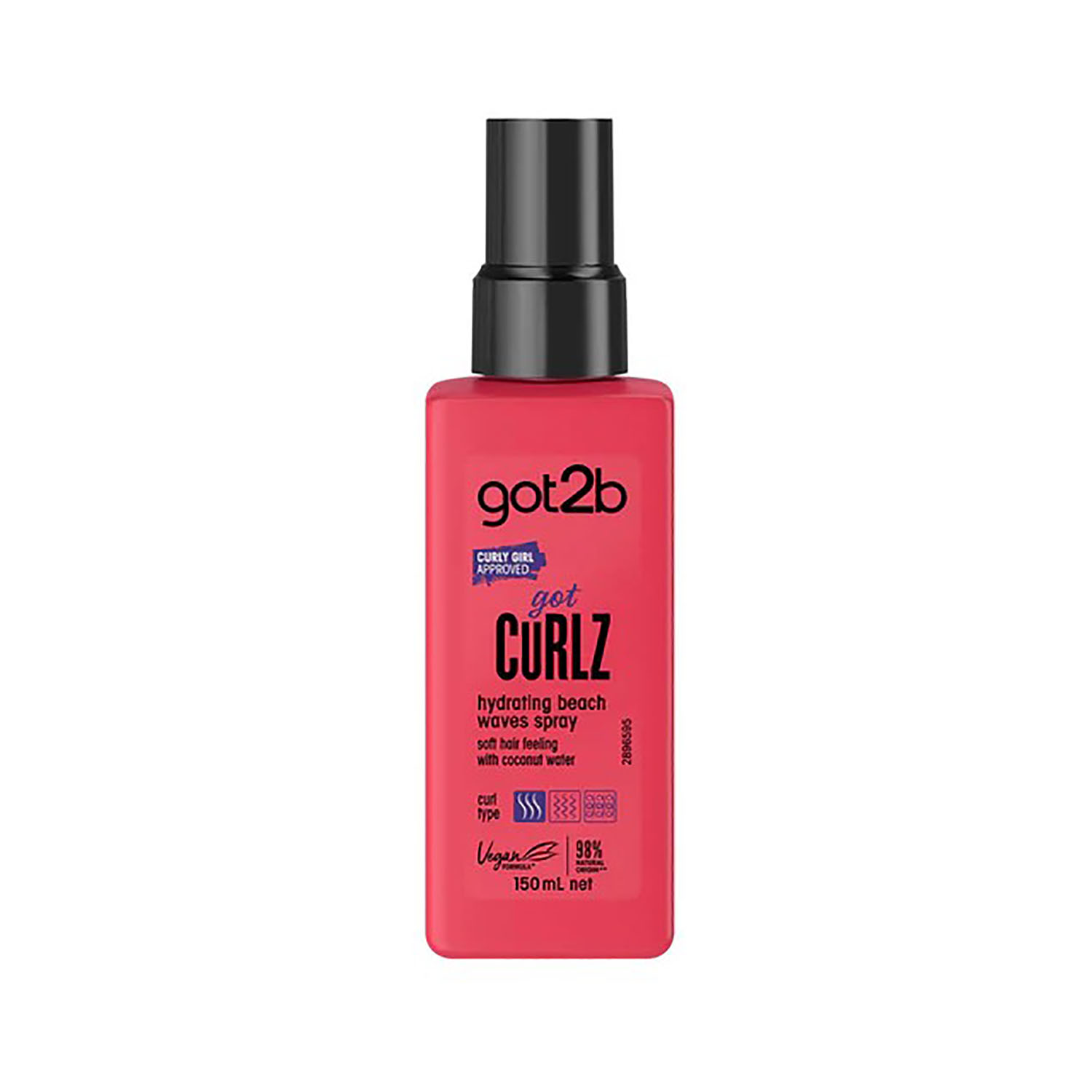 7332531112277 Schwarzkopf Got2b Curlz Hydrating Beach Waves Spray 150mL - Image 1