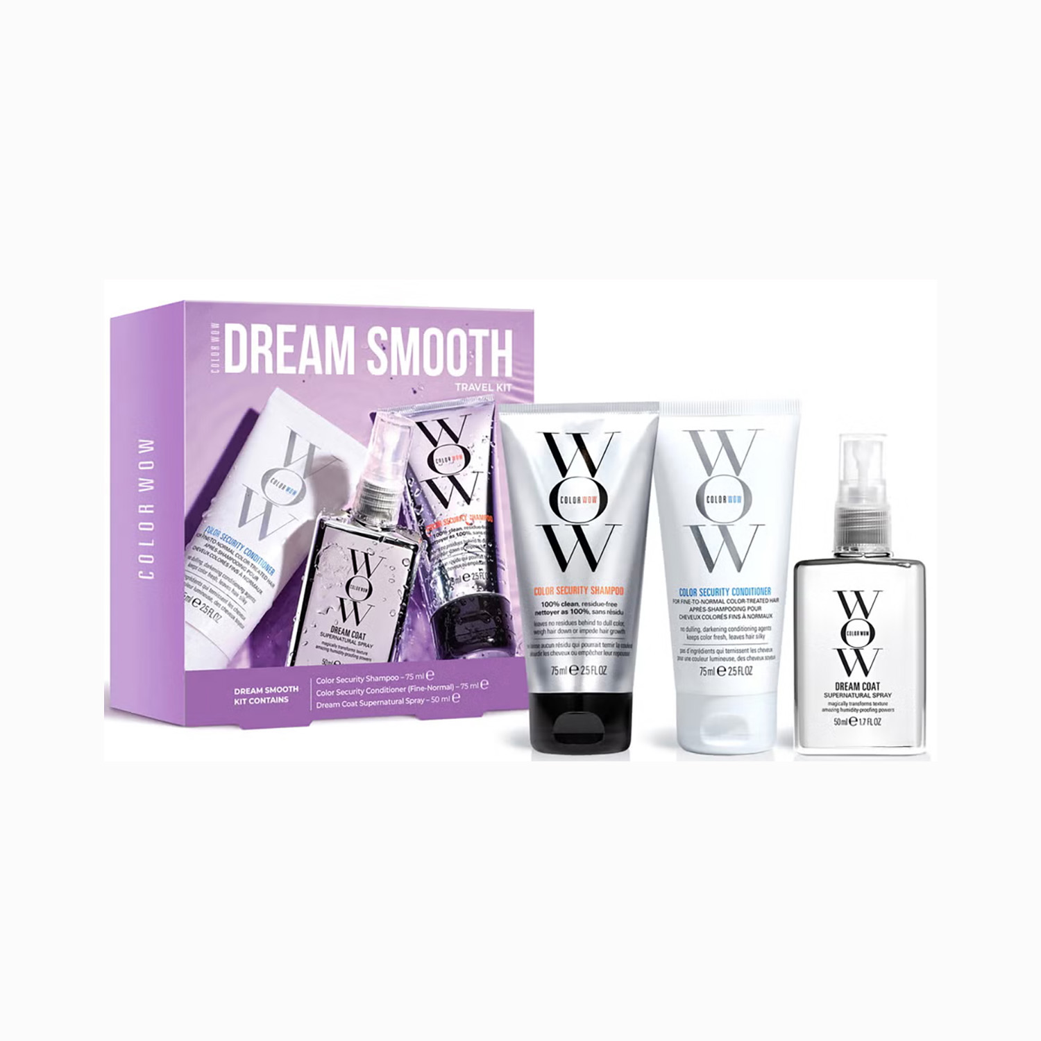 506150189432 Color Wow Dream Smooth Travel Kit in Box 75x2ml 50ml Color Wow Dream Smooth Travel Kit in Box 75x2ml 50ml - Image 1